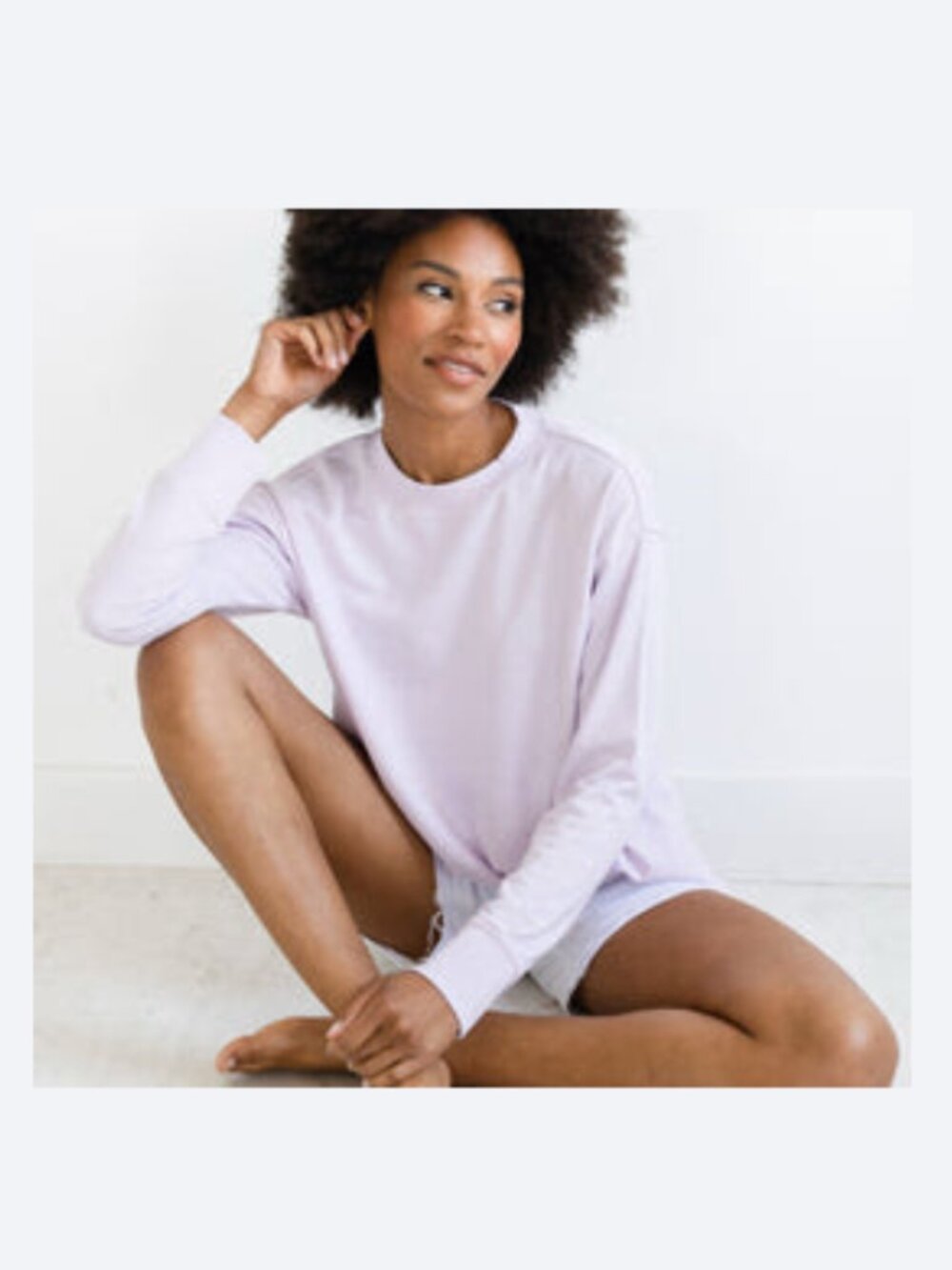 Alice Walk Crewneck Sweatshirt SM Lavender- Discontinued